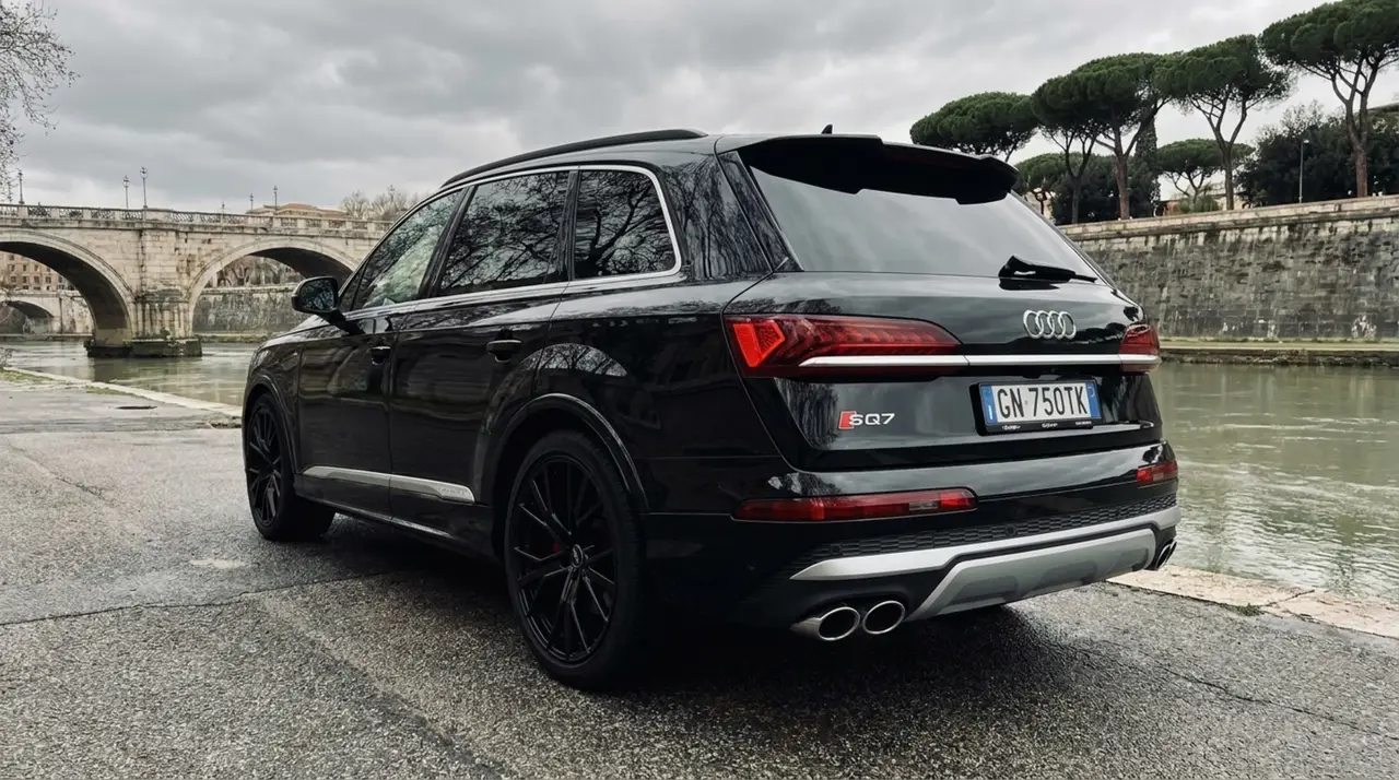 Audi SQ7 7seater 2023, exterior — Ibiza Luxury Car Rental, Ibiza. Audi SQ7 7seater in Ibiza An Audi SQ7 7seater rental in Ibiza pairs 530 horsepower with a…