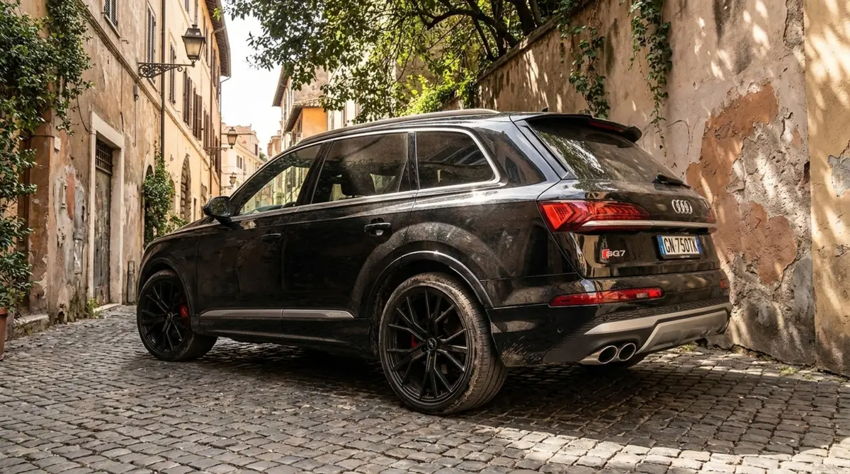 Audi SQ7 7seater 2023, front view — Ibiza Luxury Car Rental, Ibiza. Audi SQ7 7seater in Ibiza An Audi SQ7 7seater rental in Ibiza pairs 530 horsepower with a…