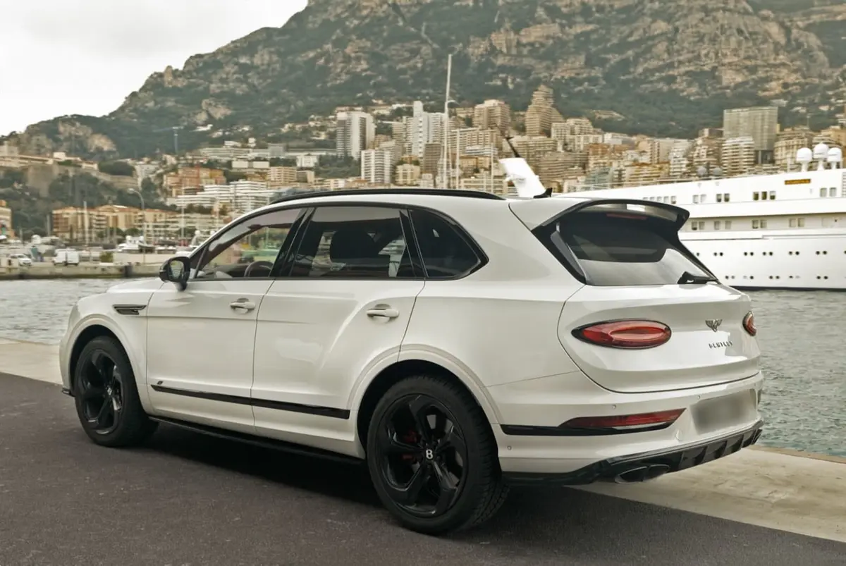Bentley Bentayga V8-S 2024, exterior — Ibiza Luxury Car Rental, Ibiza. Bentley Bentayga V8-S in Ibiza A Bentley Bentayga V8-S hire in Ibiza offers 550…