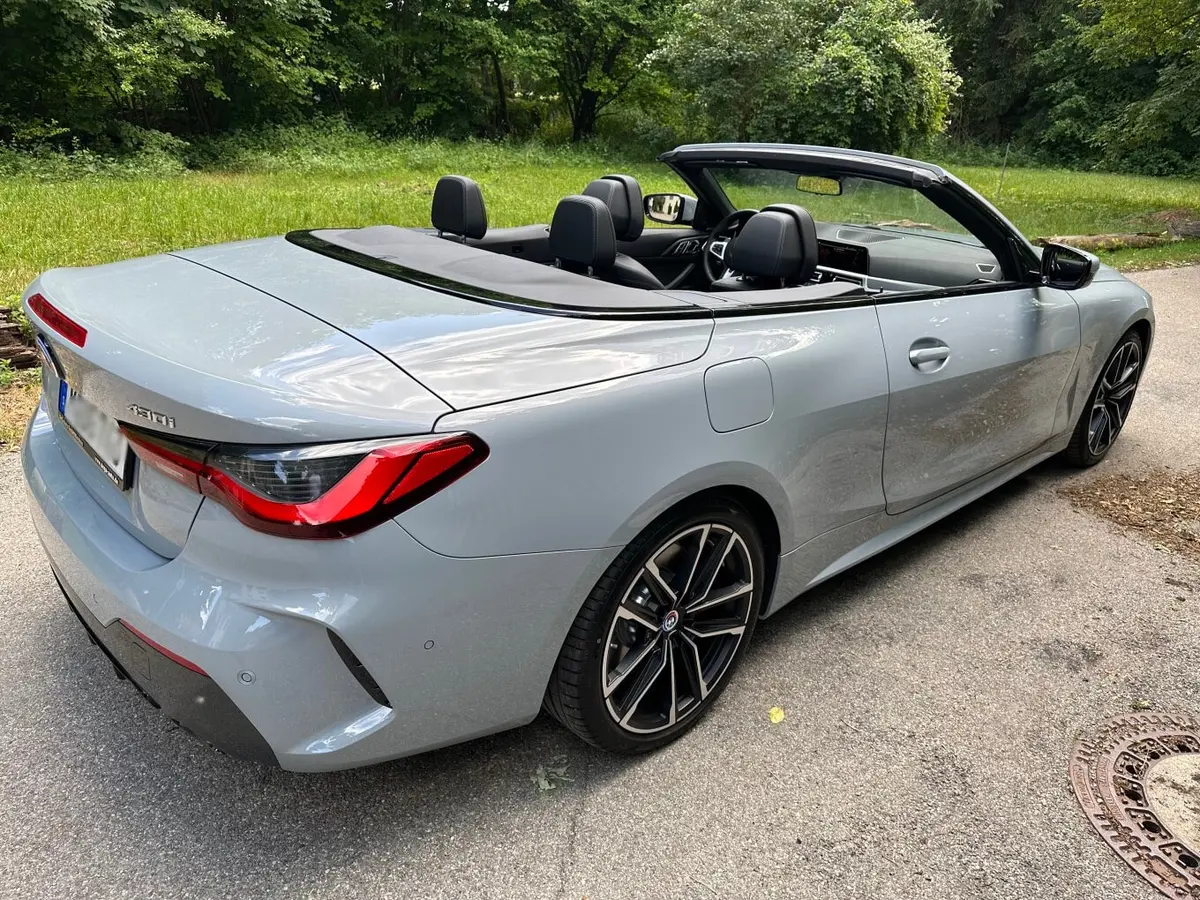 BMW 430i Cabrio 2023, exterior — Ibiza Luxury Car Rental, Ibiza. BMW 430i Cabrio in Ibiza A BMW 430i Cabrio hire in Ibiza offers open-top driving paired…