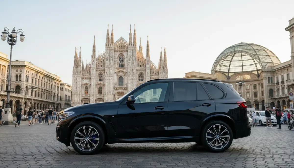 BMW X5 4.0i M 2025, rear view — Ibiza Luxury Car Rental, Ibiza. BMW X5 4.0i M in Ibiza A BMW X5 4.0i M rental in Ibiza provides 381 horsepower within a…