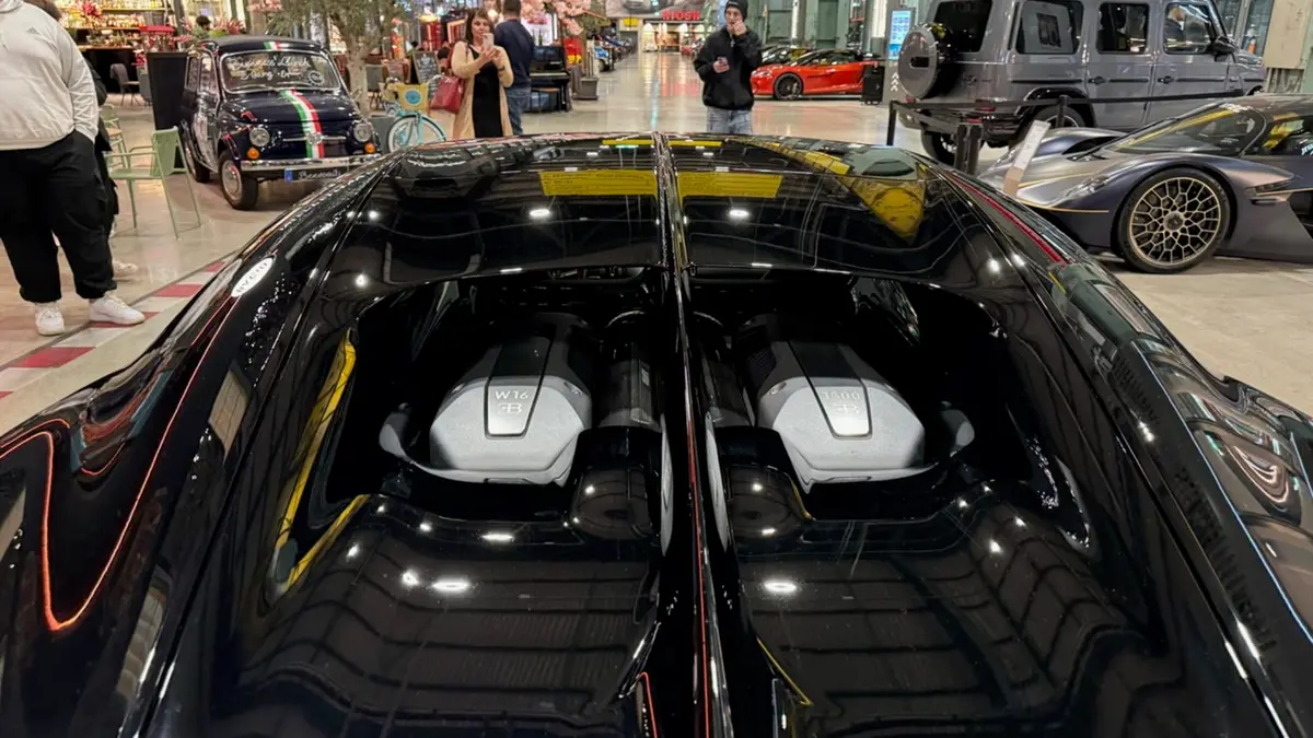 Bugatti Chiron 110 Ani 2019, rear view — Ibiza Luxury Car Rental, Ibiza. Bugatti Chiron 110 Ani in Ibiza A Bugatti Chiron 110 Ani rental in Ibiza delivers 1500…