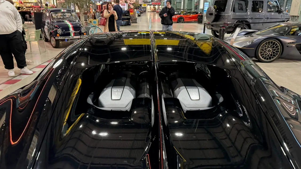 Bugatti Chiron 110 Ani 2019, rear view — Ibiza Luxury Car Rental, Ibiza. Bugatti Chiron 110 Ani in Ibiza A Bugatti Chiron 110 Ani rental in Ibiza delivers 1500…
