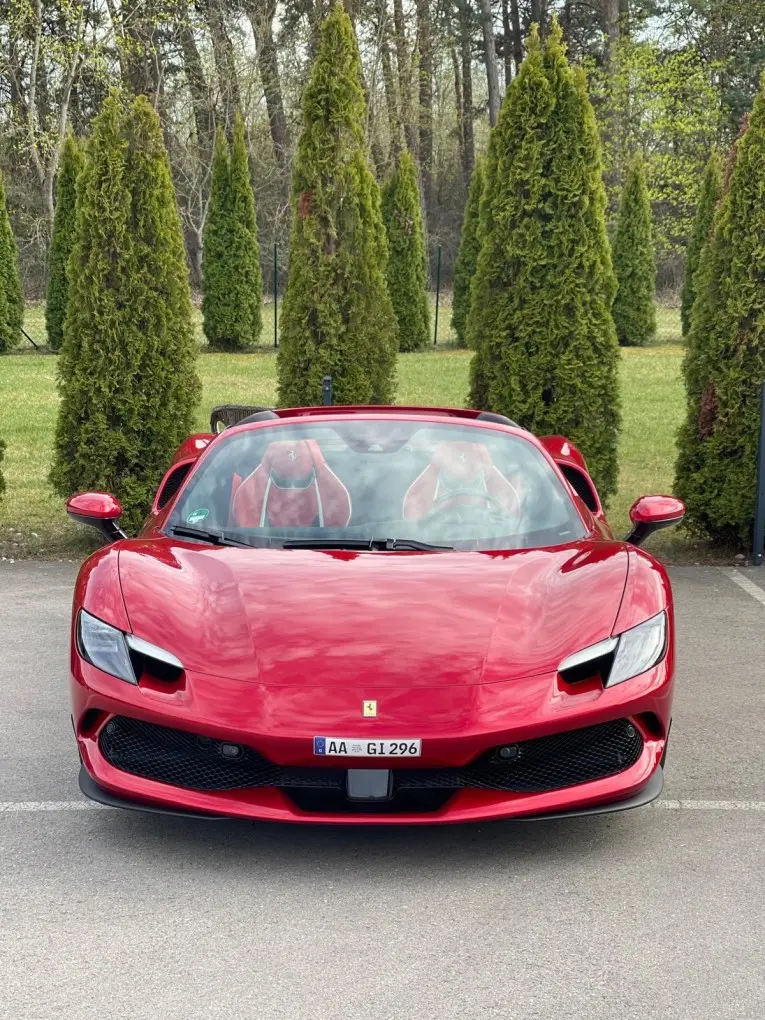 Ferrari 296 GTS Spider 2025, front view — Ibiza Luxury Car Rental, Ibiza. Ferrari 296 GTS Spider in Ibiza A Ferrari 296 GTS Spider hire in Ibiza pairs 819…