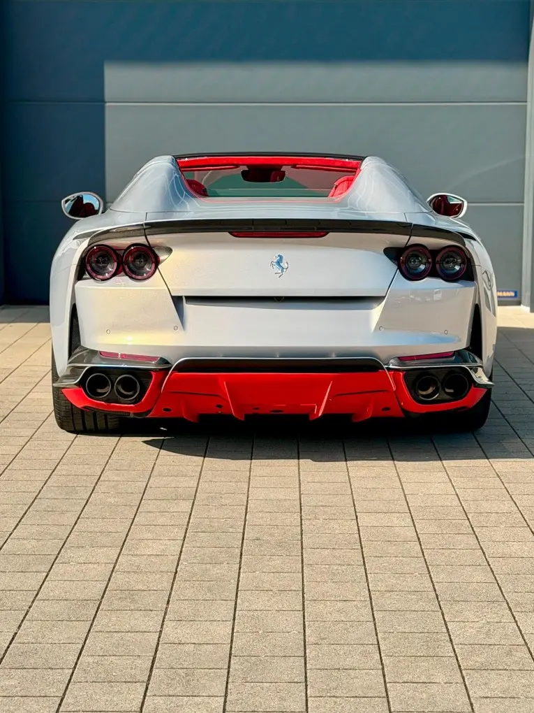 Ferrari 812 GTS 2024, rear view — Ibiza Luxury Car Rental, Ibiza. Ferrari 812 GTS in Ibiza A Ferrari 812 GTS rental in Ibiza delivers 789 horsepower within…