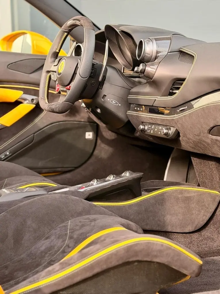 Ferrari F8 SPIDER 2023, dashboard — Ibiza Luxury Car Rental, Ibiza. Ferrari F8 SPIDER in Ibiza A Ferrari F8 SPIDER rental in Ibiza pairs 720 horsepower with…