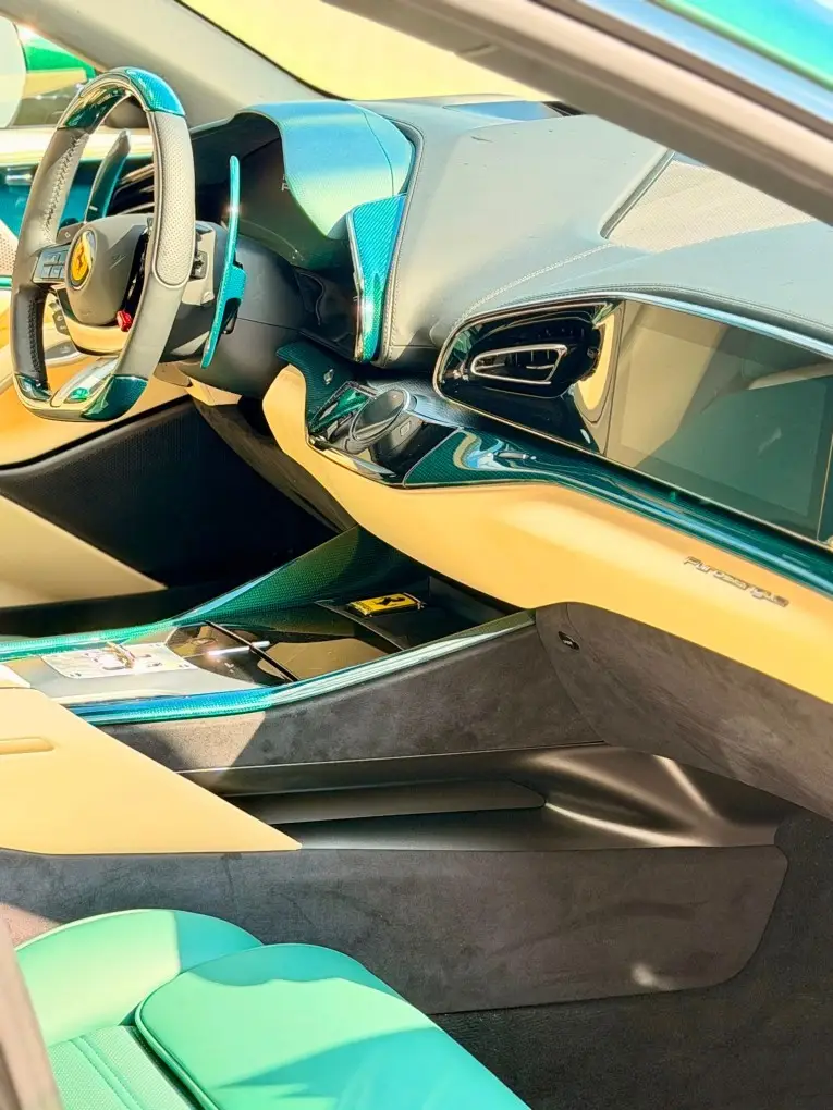 Ferrari Purosangue Atelier 2025, dashboard — Ibiza Luxury Car Rental, Ibiza. Ferrari Purosangue Atelier in Ibiza A Ferrari Purosangue Atelier hire in Ibiza delivers…