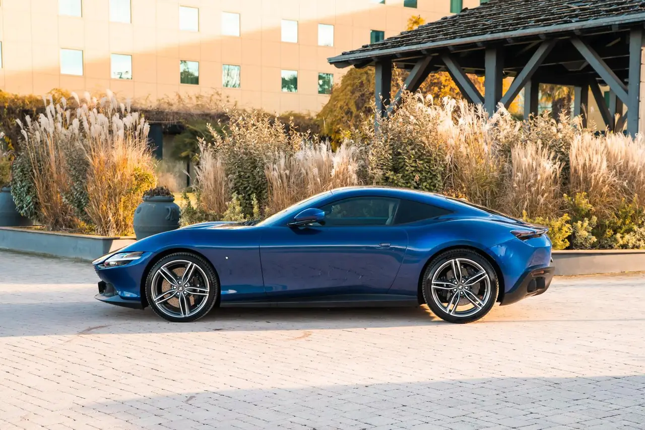 Ferrari Roma 2025, rear view — Ibiza Luxury Car Rental, Ibiza. Ferrari Roma in Ibiza A Ferrari Roma rental in Ibiza pairs 620 horsepower with a refined…