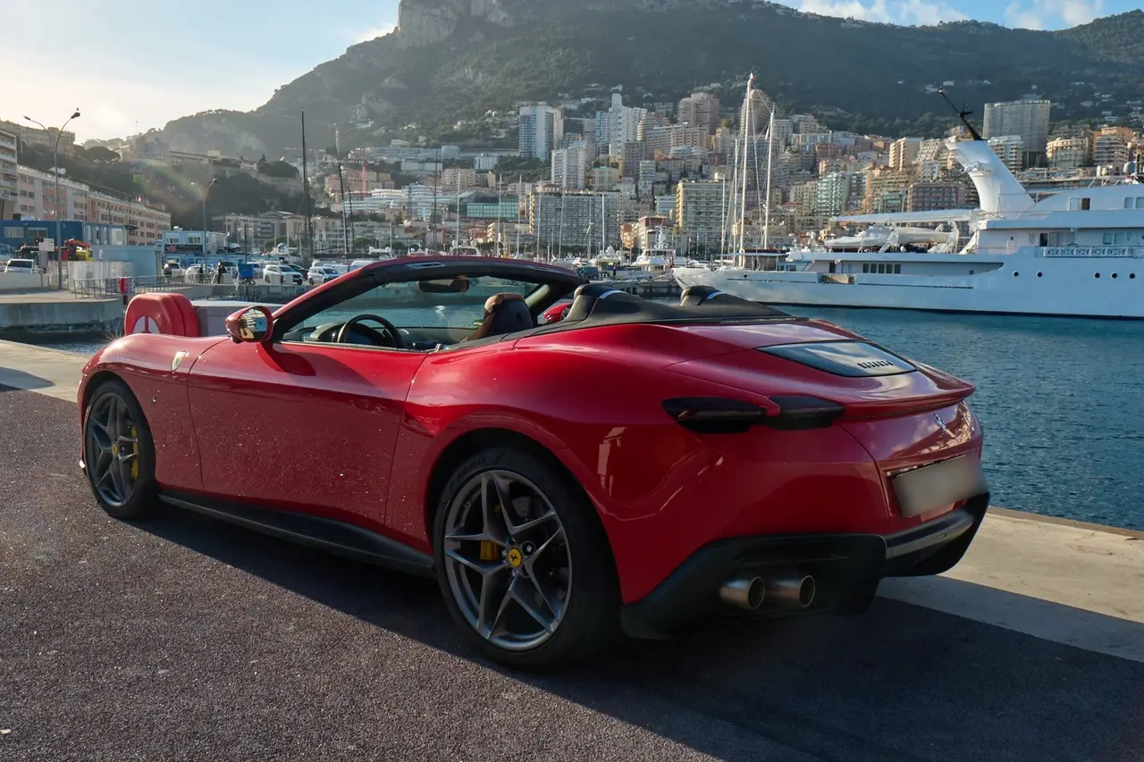 Ferrari Roma Spider 2024, front view — Ibiza Luxury Car Rental, Ibiza. Ferrari Roma Spider in Ibiza A Ferrari Roma Spider rental in Ibiza pairs 620 horsepower…