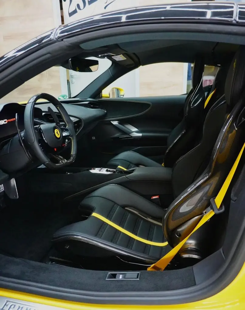Ferrari SF90 Spider 2024, exterior — Ibiza Luxury Car Rental, Ibiza. Ferrari SF90 Spider in Ibiza A Ferrari SF90 Spider hire in Ibiza pairs 986 horsepower…