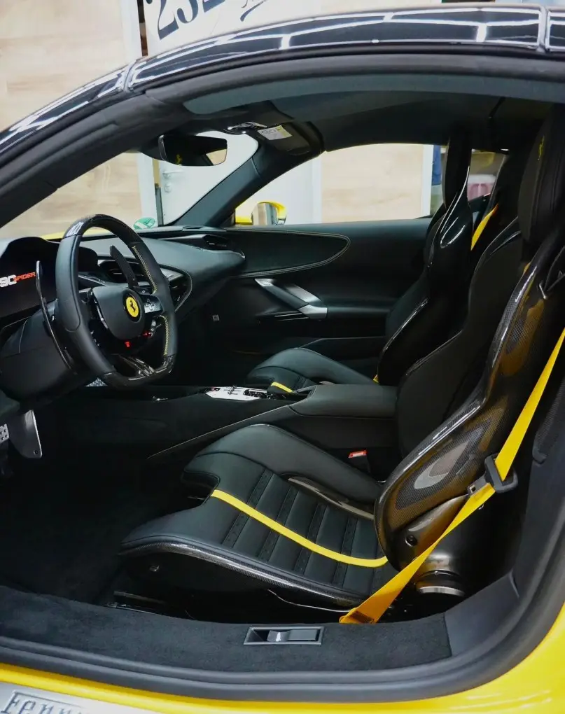Ferrari SF90 Spider 2024, exterior — Ibiza Luxury Car Rental, Ibiza. Ferrari SF90 Spider in Ibiza A Ferrari SF90 Spider hire in Ibiza pairs 986 horsepower…