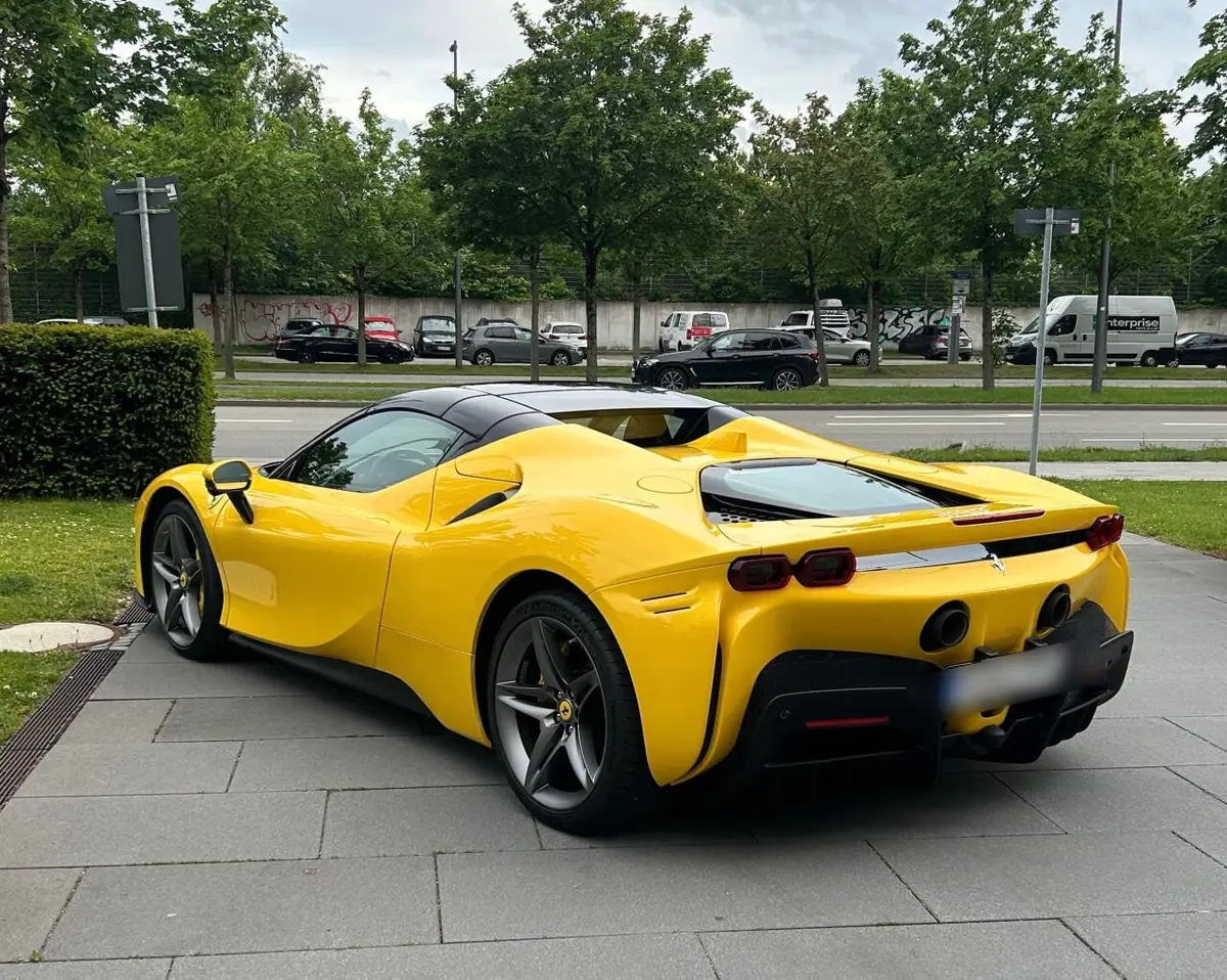 Ferrari SF90 Spider 2024, front view — Ibiza Luxury Car Rental, Ibiza. Ferrari SF90 Spider in Ibiza A Ferrari SF90 Spider hire in Ibiza pairs 986 horsepower…