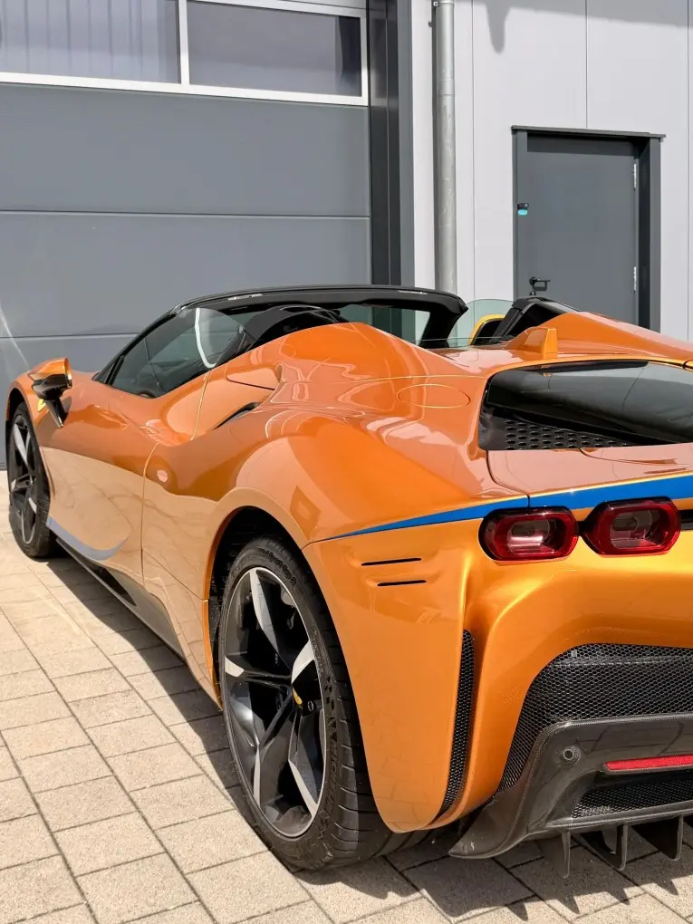 Ferrari SF90 Spider Tailor Made 2025, exterior — Ibiza Luxury Car Rental, Ibiza. Ferrari SF90 Spider Tailor Made in Ibiza A Ferrari SF90 Spider Tailor Made hire in Ibiza…