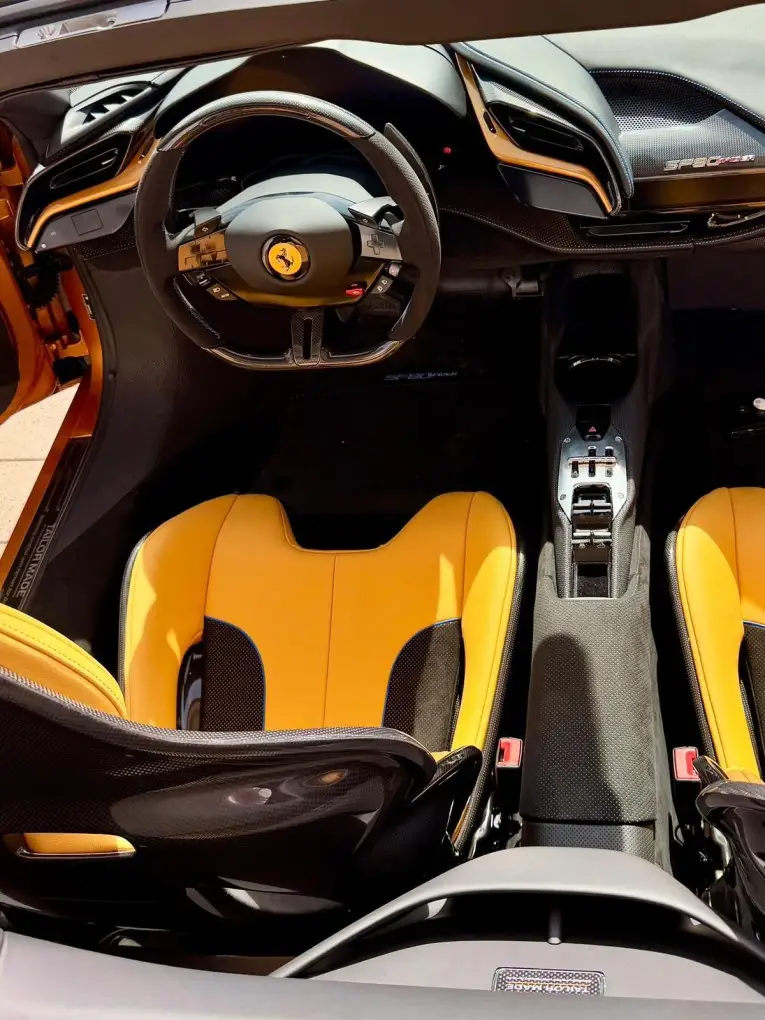 Ferrari SF90 Spider Tailor Made 2025, dashboard — Ibiza Luxury Car Rental, Ibiza. Ferrari SF90 Spider Tailor Made in Ibiza A Ferrari SF90 Spider Tailor Made hire in Ibiza…