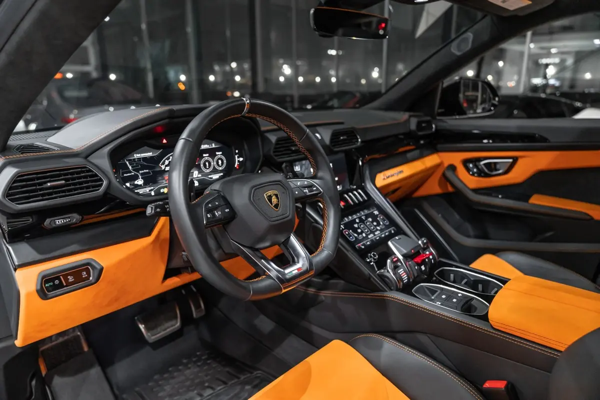 Lamborghini Urus S 2024, dashboard — Ibiza Luxury Car Rental, Ibiza. Lamborghini Urus S in Ibiza A Lamborghini Urus S hire in Ibiza combines 666 horsepower…