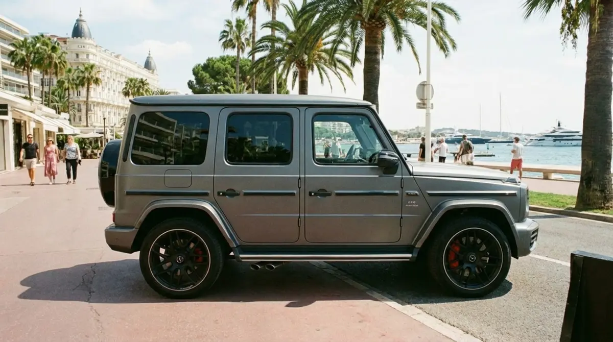 Mercedes Benz G63 2023, exterior — Ibiza Luxury Car Rental, Ibiza. Mercedes Benz G63 in Ibiza A Mercedes Benz G63 rental in Ibiza combines 585 horsepower…