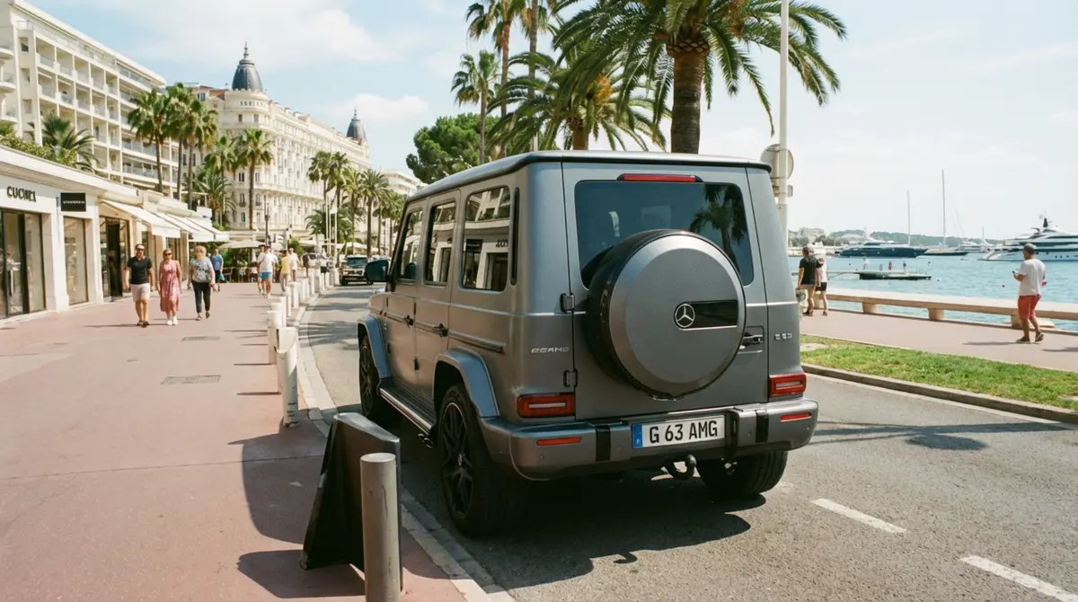 Mercedes Benz G63 2023, front view — Ibiza Luxury Car Rental, Ibiza. Mercedes Benz G63 in Ibiza A Mercedes Benz G63 rental in Ibiza combines 585 horsepower…