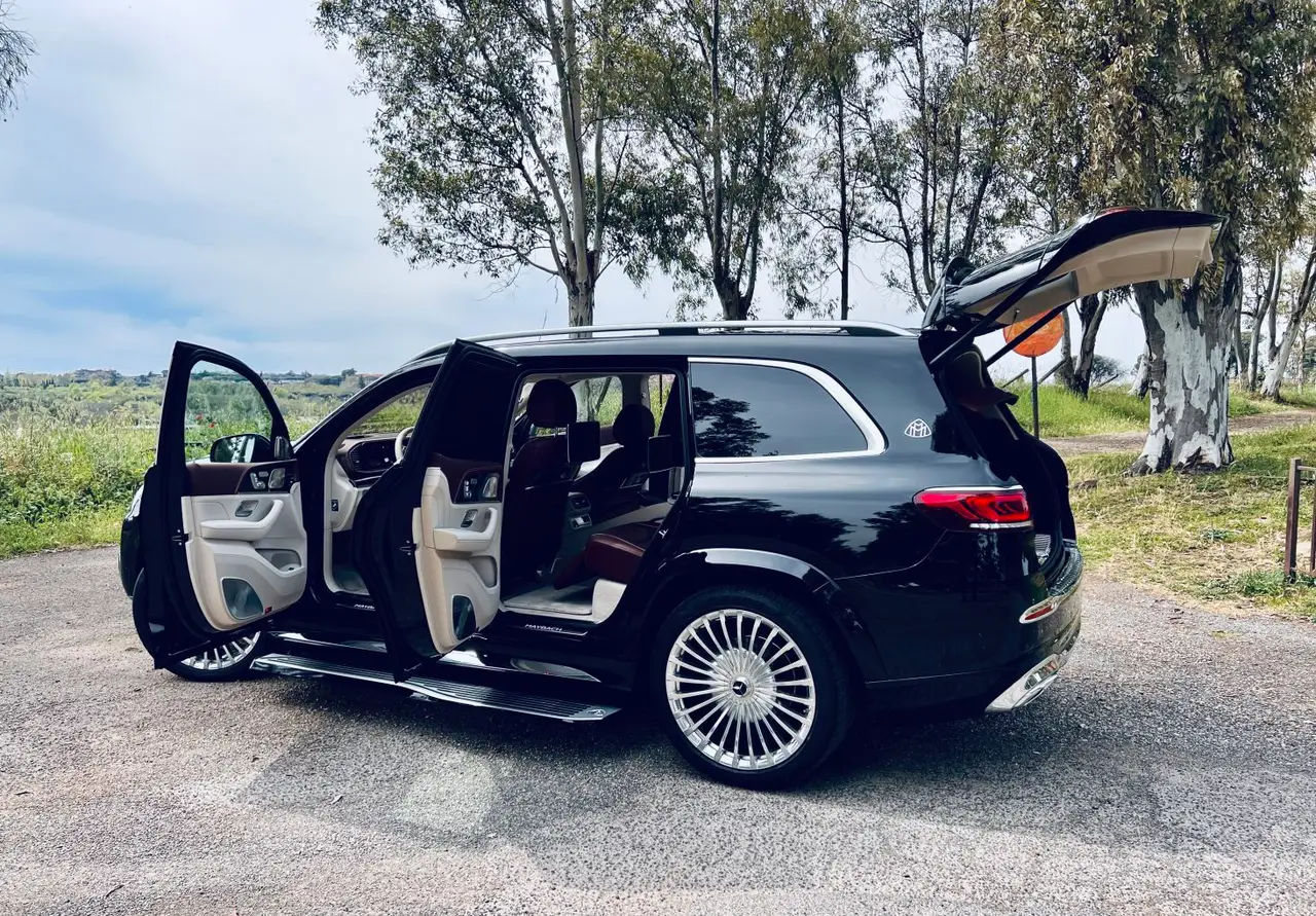 Mercedes Benz GLS Maybach 2022, rear view — Ibiza Luxury Car Rental, Ibiza. Command the coast road from Portinatx to Cala d'Hort