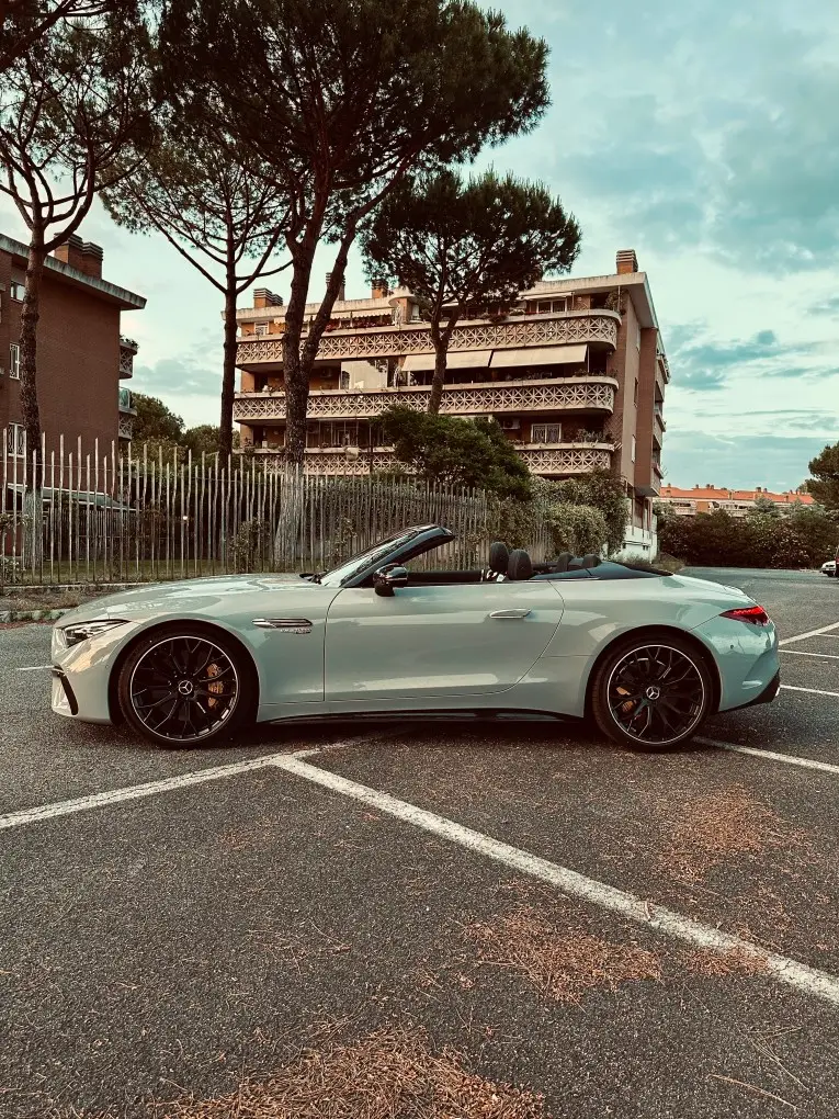 Mercedes Benz SL63 Cabrio 2023, exterior — Ibiza Luxury Car Rental, Ibiza. Mercedes Benz SL63 Cabrio in Ibiza A Mercedes Benz SL63 Cabrio rental in Ibiza pairs 585…