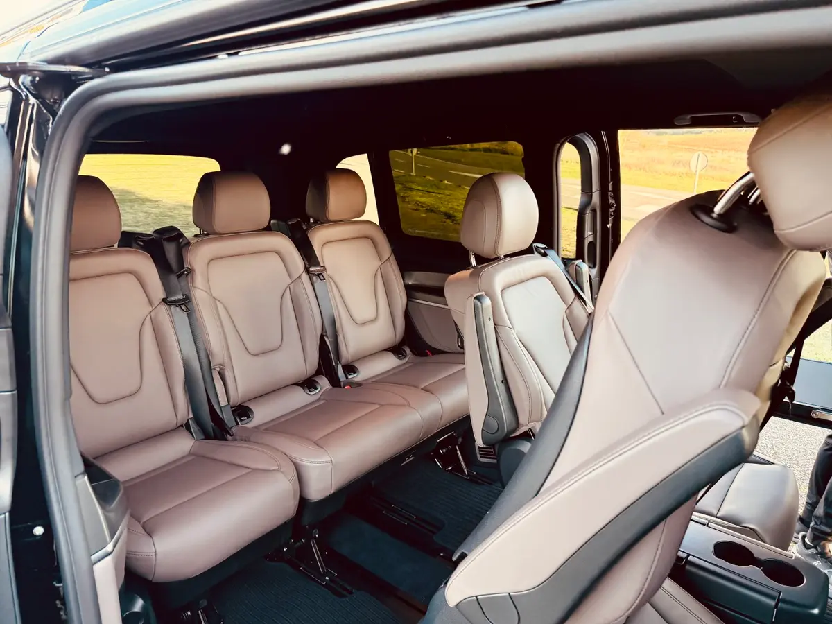 Mercedes Benz V300 4x4 XL Exclusive 7 seats 2025, interior — Ibiza Luxury Car Rental, Ibiza. Mercedes Benz V300 4x4 XL Exclusive 7 seats in Ibiza A Mercedes Benz V300 4x4 XL…