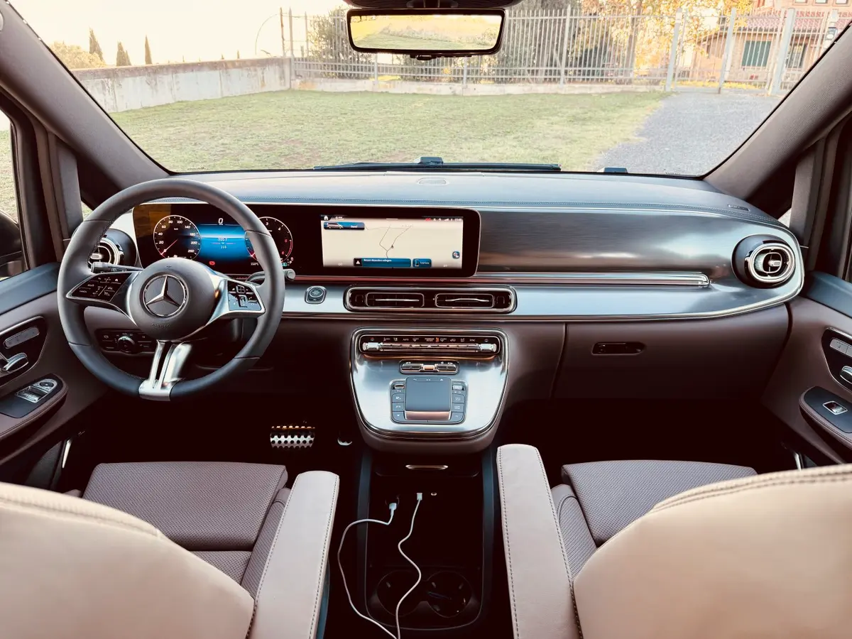 Mercedes Benz V300 4x4 XL Exclusive 7 seats 2025, dashboard — Ibiza Luxury Car Rental, Ibiza. Mercedes Benz V300 4x4 XL Exclusive 7 seats in Ibiza A Mercedes Benz V300 4x4 XL…