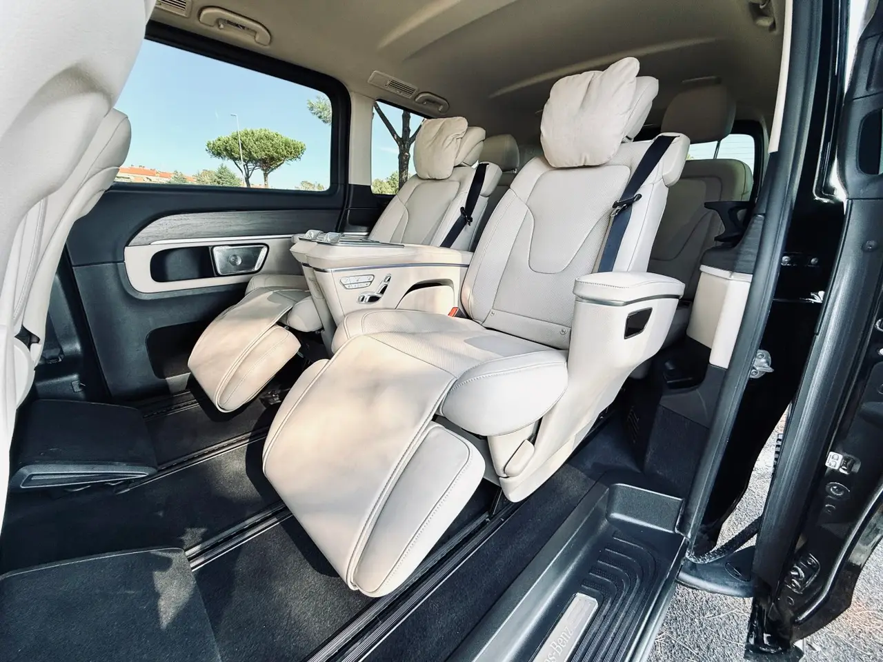 Mercedes Benz V300 4x4 XL VIP (Captain, 7 seat) 2025, exterior — Ibiza Luxury Car Rental, Ibiza. Mercedes Benz V300 4x4 XL VIP (Captain, 7 seat) in Ibiza A Mercedes Benz V300 4x4 XL VIP…