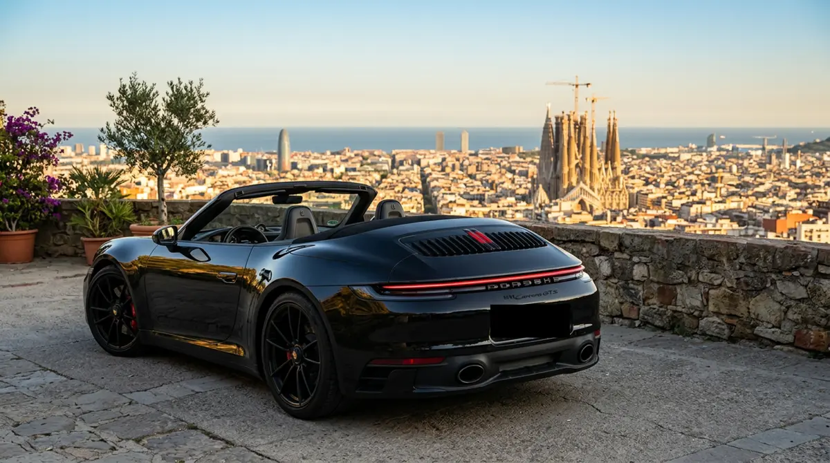 Porsche 992.2 Carrera 4 GTS Cabrio 2025, exterior — Ibiza Luxury Car Rental, Ibiza