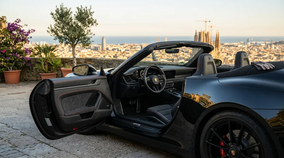 Porsche 992.2 Carrera 4 GTS Cabrio 2025, interior — Ibiza Luxury Car Rental, Ibiza