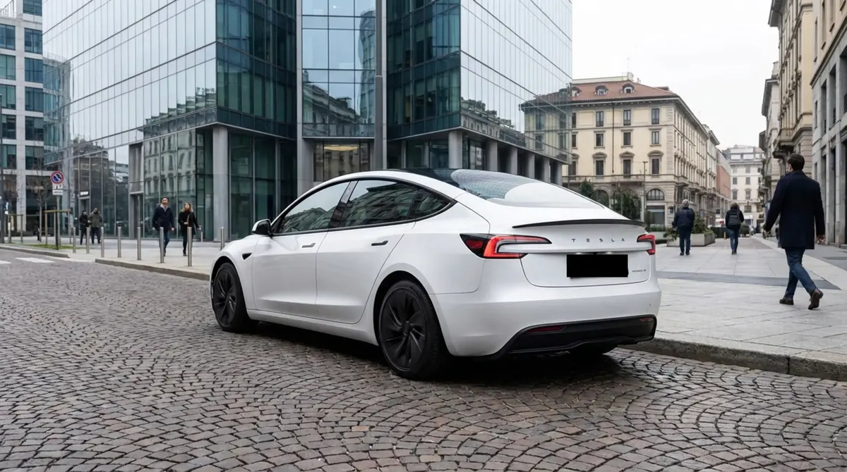 Tesla Model 3 Performance 2026, exterior — Ibiza Luxury Car Rental, Ibiza. Tesla Model 3 Performance in Ibiza A Tesla Model 3 Performance rental in Ibiza delivers…