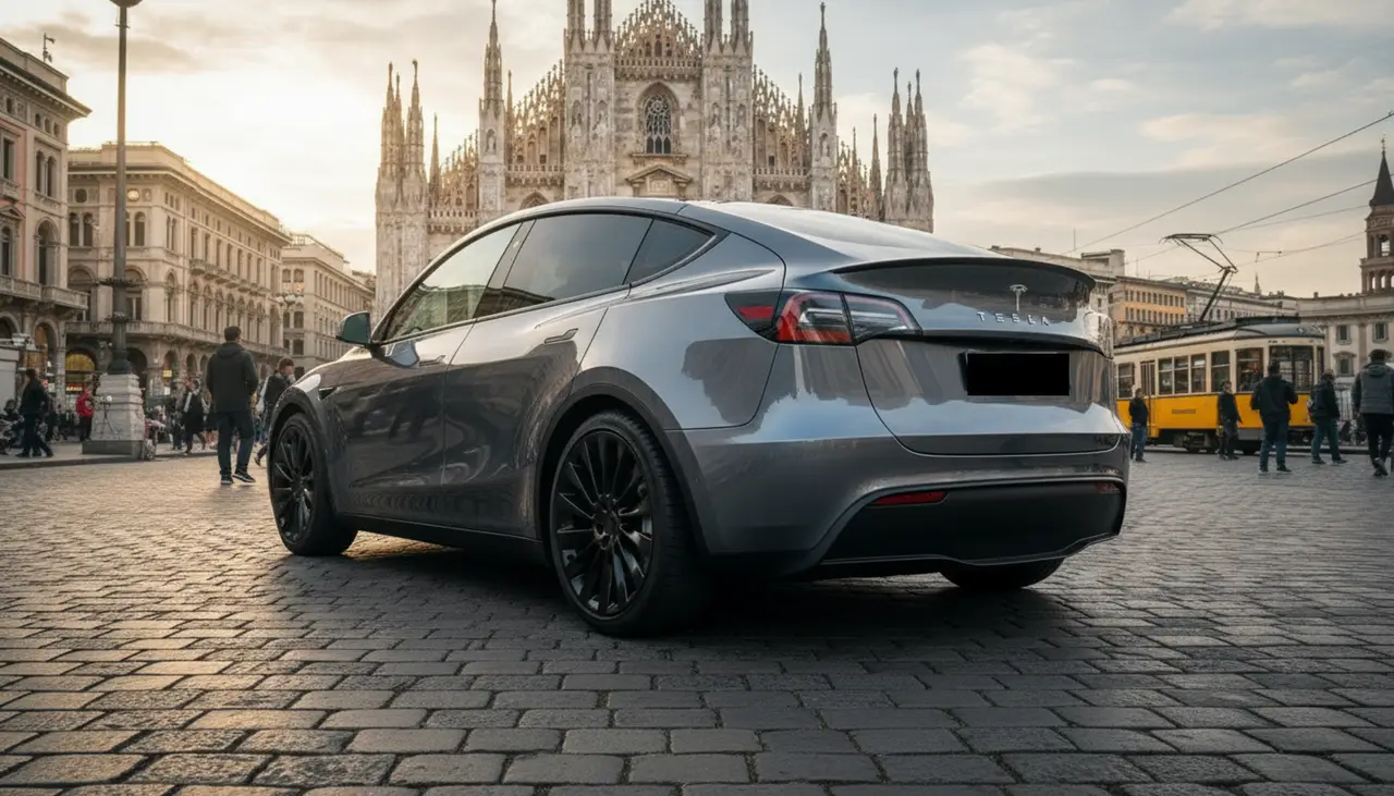 Tesla Model Y Long Range 2023, exterior — Ibiza Luxury Car Rental, Ibiza. Tesla Model Y Long Range in Ibiza A Tesla Model Y Long Range rental in Ibiza delivers 378…